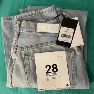 NWT Re/Done Jeans - High Rise Loose beach destroy
